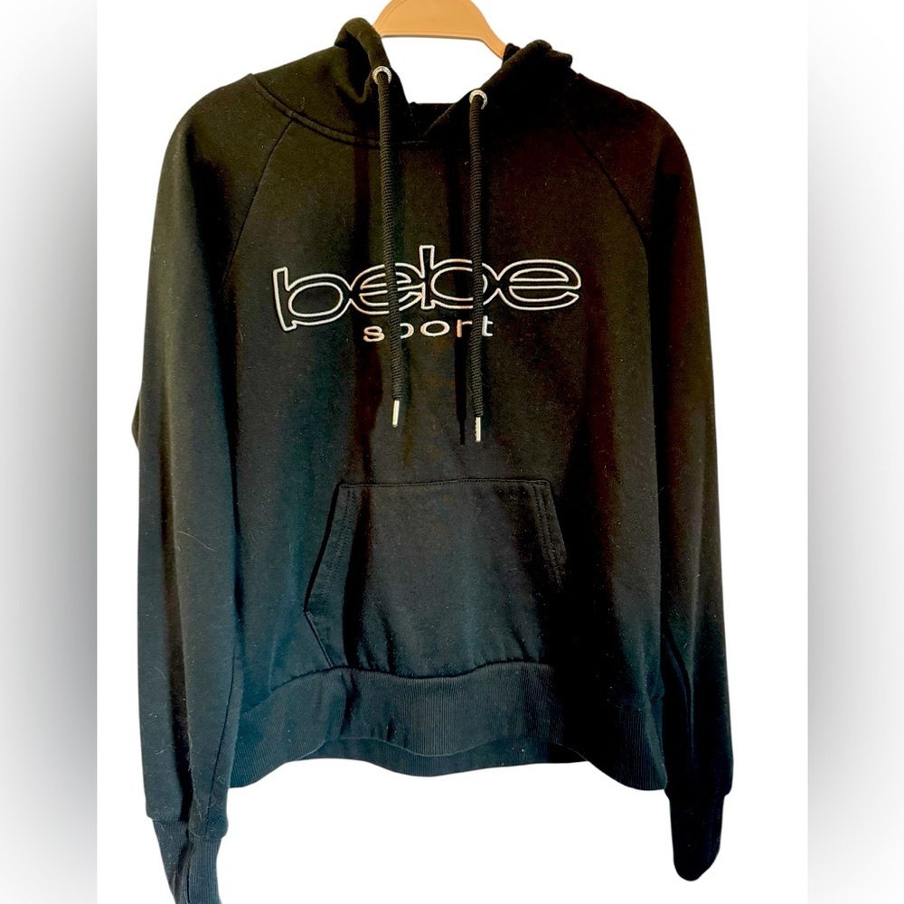 bebe Black Hoodie Sweatshirt